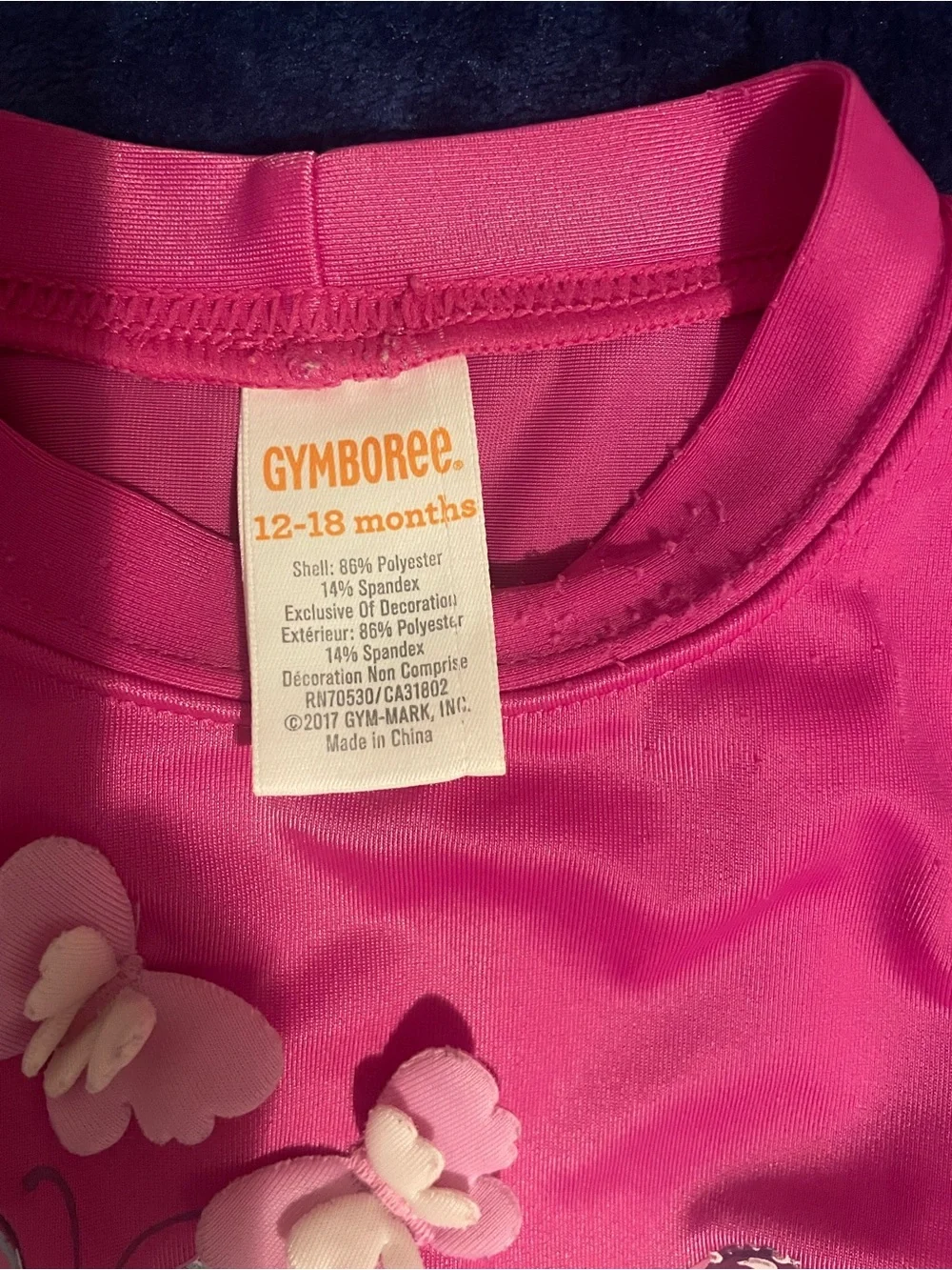 Gymboree Hot Pink Butterfly Pajama Swim Set